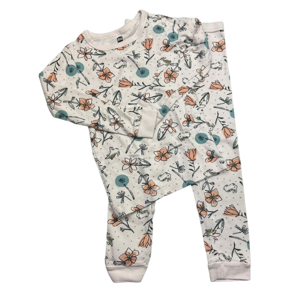 Tea Collection Floral & Bunnies Pajamas